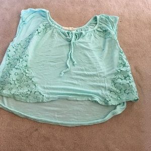 Cute teen lace crop top